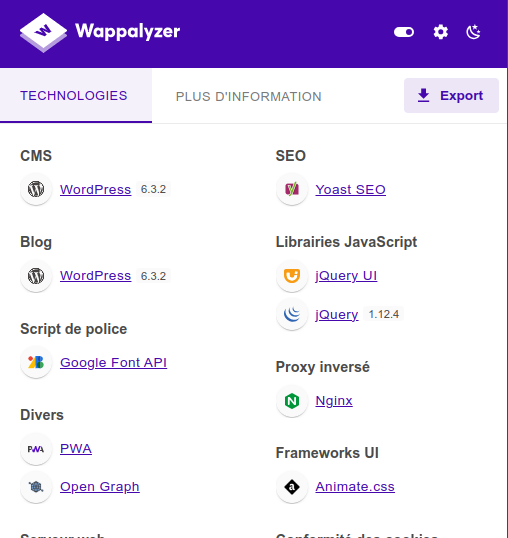 Wappalyser /images/pourquoi-faire-un-test-intrusion-sur-son-site-Wordpress/wappalizer.png
